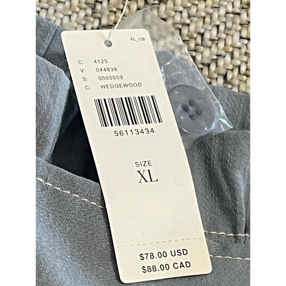 Anthropologie Moon River Cinched Cargo Shorts Slate Grey NWT SZ XL - Picture 9 of 12